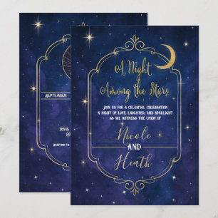 Convites Noite Entre as Estrelas Céu Celestial Casamento 