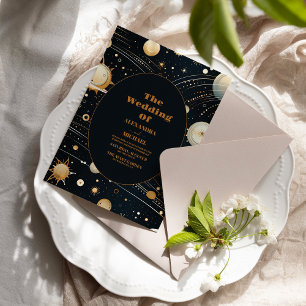 Convites Noite Estrela Céu Celestial Galáxia Casamento