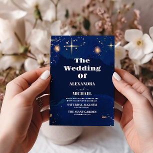 Convites Noite Estrelada Casamento Galáxia Celestial