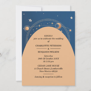 Convites Noite Estrelada Céu Casamento Celestial