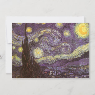 Convites Noite estrelado por Vincent van Gogh, belas artes