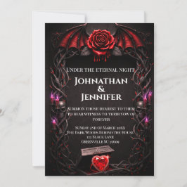 Convites Noite Eterna Casamento de Vampiro Gótico Romance S