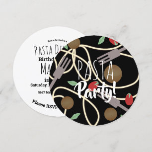 Convites Noite italiana do partido de comensal de Spagetti
