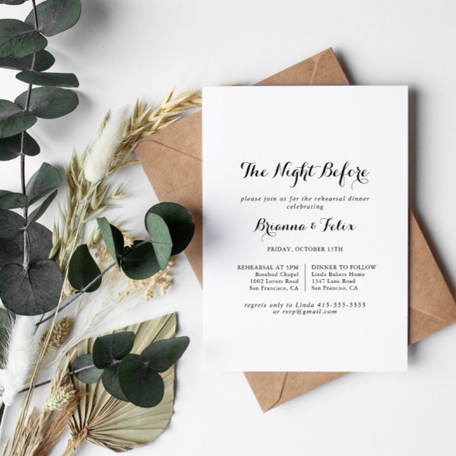 Convites Noite Moderna de Caligrafia Antes do Janto de Ensa (Criador carregado)