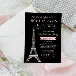 Convites Noite na Festa de solteira da Torre Eiffel em Pari