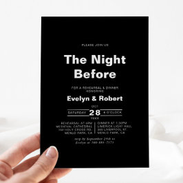 Convites Noite Negra Antes do Janto de ensaio