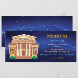Convites Noite no Evento de Bilhete do Museu Festa