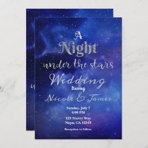 Convites Noite Sob O Casamento Celestial das Estrelas Sky