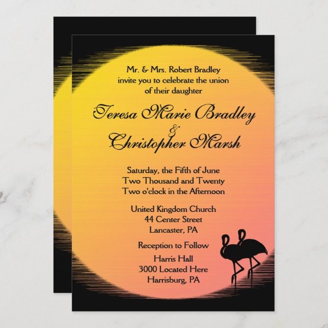 Convites Noite Solar da Noite do Sol (Frente/Verso)