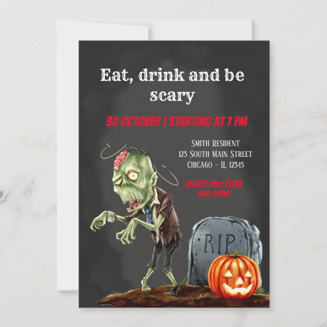 Convites Noite Spooktacular (Frente)