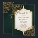 Convites Noites Árabes Marroquinas do Ouro Verde Festa Swee<br><div class="desc">personalize para qualquer evento</div>