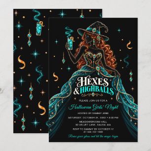 Convites Noites das Bruxas & Drinks de Halloween