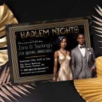 Noites de Harlem Casamento Aniversário Afro-Americ