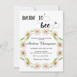 Convites Noiva à Abelha | Chá de panela Floral De Aquarela