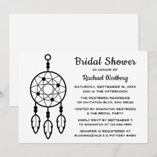 Convites Noiva Boho Festa de Casamento Dreamcatcher Tribal