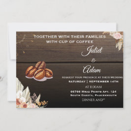 Convites noiva boho moderno e elegante Casamento de Café