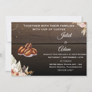 Convites noiva boho moderno e elegante Casamento de Café