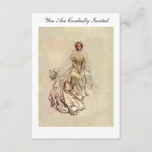 Convites Noiva bonita do ~ da menina do americano de Fisher