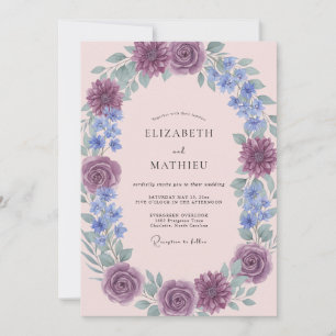 Convites Noiva Botânica Plum Rose Casamento
