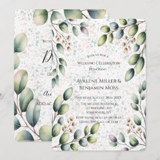 Convites Noiva com Tinta Alcoólica Eucalyptus Blush
