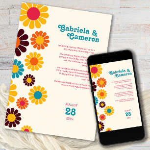 Convites Noiva Daisy Cor Retro Ousada