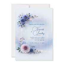 Noiva Dália Azul Floral Quadro Casamento