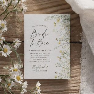 Convites Noiva de Bee Wildflower Chá de panela