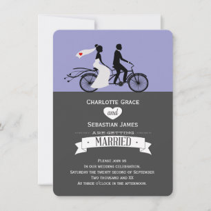 Convites Noiva De Bicicleta De Tandem E Casamento De Casame