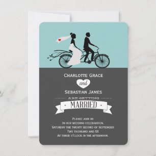 Convites Noiva De Bicicleta De Tandem E Casamento De Casame