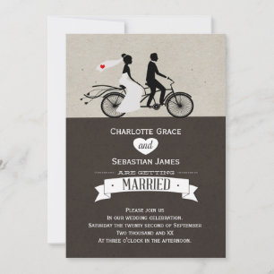 Convites Noiva De Bicicleta De Tandem E Casamento De Casame