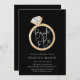 Convites Noiva de Chá de panela Dourado e negro (Frente/Verso)