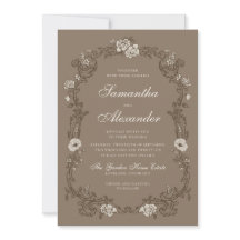 Noiva de Floral Vintage Marrom Casamento