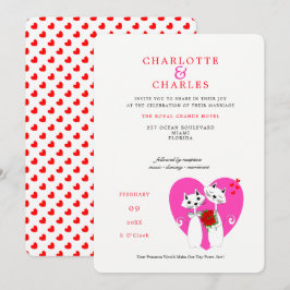Convites Noiva de Gatos Amantes | Groom Purrr.fect Wedding