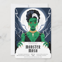 Convites Noiva de Halloween do Monstro de Frankenstein