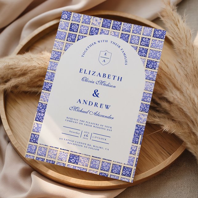 Convites Noiva de Patchwork Vintage Delft (Criador carregado)