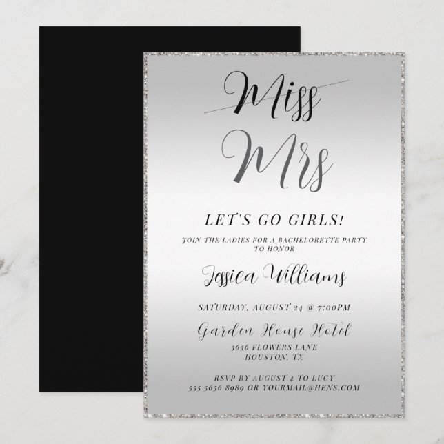 Convites Noiva de Prata (Frente/Verso)