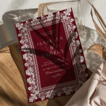 Noiva de Renda Vermelho Escuro Old Money