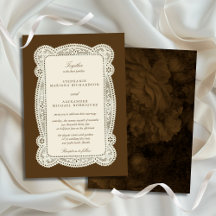 Noiva de Renda Vintage Old Money Marrom Mocha