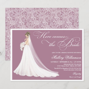 Convites Noiva do Chá de panela de Lace Wedding Gown