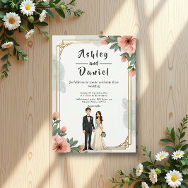 Convites Noiva E Casamento De Chic Floral Elegante