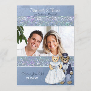 Convites Noiva e Casamento de Ursos de Teddy