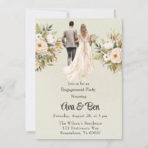 Noiva e Festa de noivado verde-claro