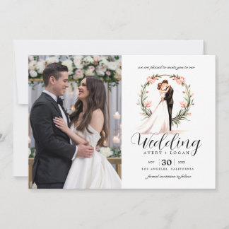 Convites noiva e noiva casal d'água casada