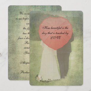 Convites Noiva e noiva Casamento Antiquado