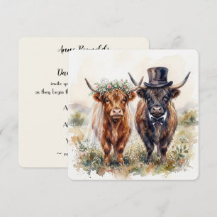 Convites Noiva e Noivo de Casamento Vacas das Terras Altas
