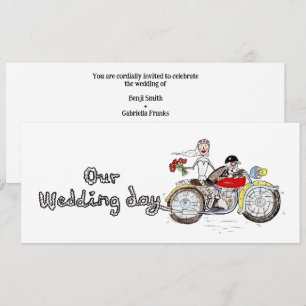 Convites Noiva e Noivo de Moto Casamento