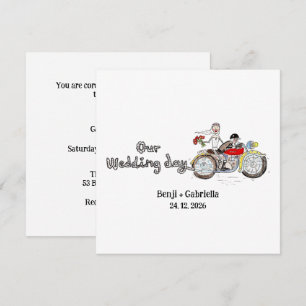 Convites Noiva e Noivo de Moto Casamento
