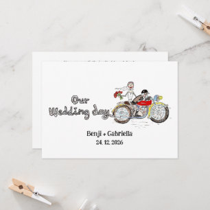 Convites Noiva e Noivo de Moto Casamento