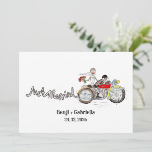 Convites Noiva e Noivo de Moto Casamento Noturno