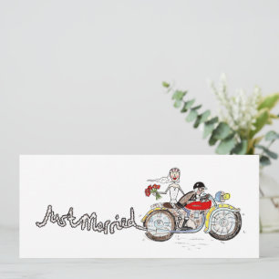 Convites Noiva e Noivo de Moto Noite de Casamento